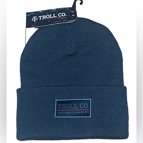 Troll Co. Clothing TROLL CO. DIRTY HANDS CLEAN MONEY Beanie Unisex OS Charcoal - Picture 1 of 2